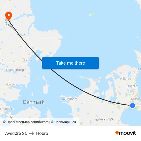 Avedøre St. to Hobro map