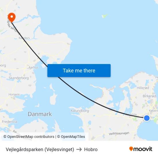 Vejlegårdsparken (Vejlesvinget) to Hobro map