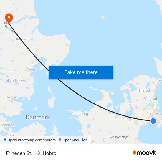Friheden St. to Hobro map