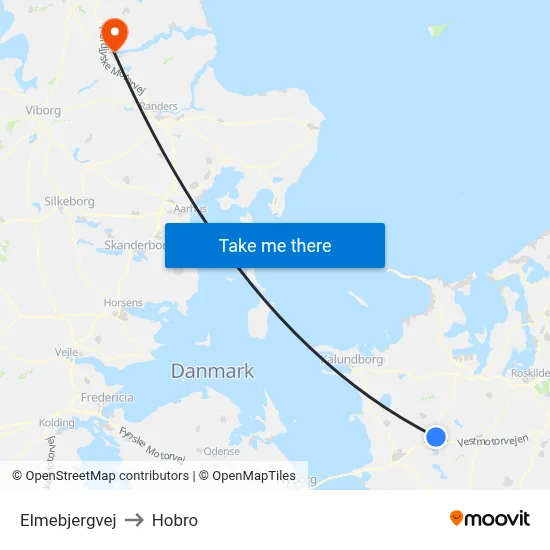 Elmebjergvej to Hobro map