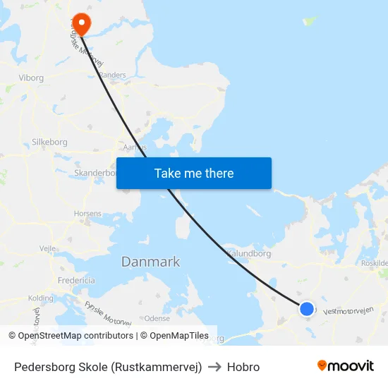 Pedersborg Skole (Rustkammervej) to Hobro map