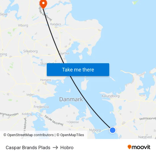 Caspar Brands Plads to Hobro map