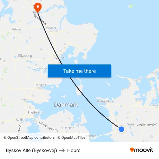 Byskov Alle (Byskovvej) to Hobro map