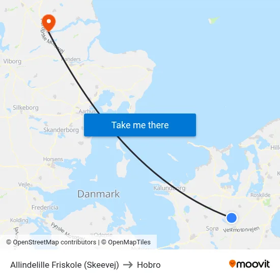 Allindelille Friskole (Skeevej) to Hobro map