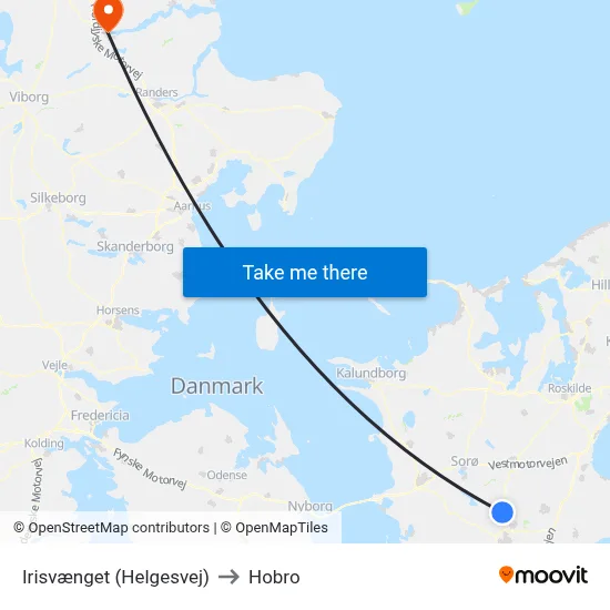 Irisvænget (Helgesvej) to Hobro map