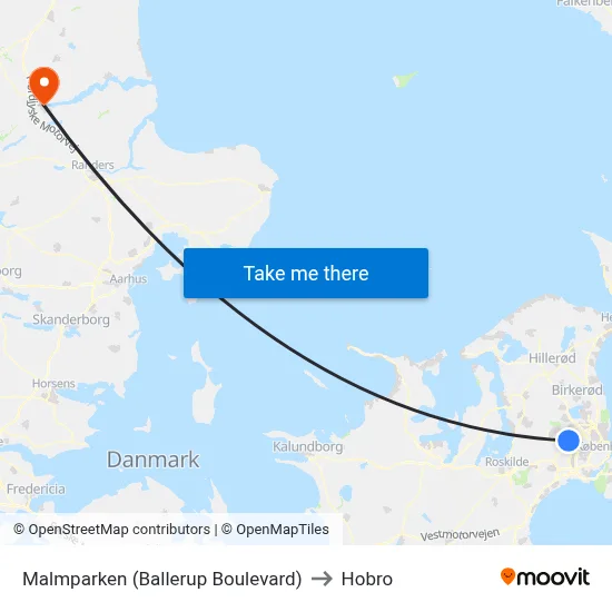Malmparken (Ballerup Boulevard) to Hobro map