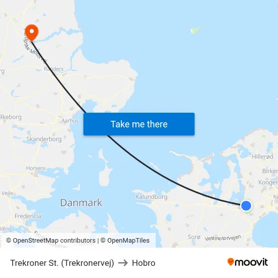 Trekroner St. (Trekronervej) to Hobro map