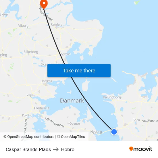 Caspar Brands Plads to Hobro map