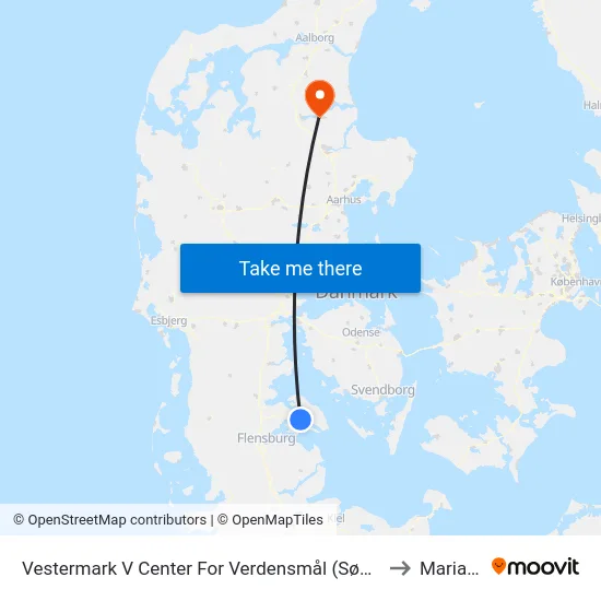 Vestermark V Center For Verdensmål (Sønderborg) to Mariager map