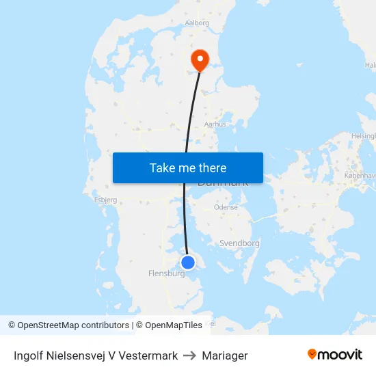 Ingolf Nielsensvej V Vestermark to Mariager map