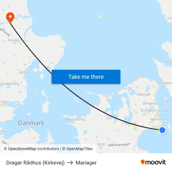 Dragør Rådhus (Kirkevej) to Mariager map
