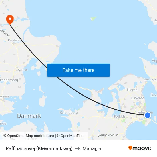Raffinaderivej (Kløvermarksvej) to Mariager map