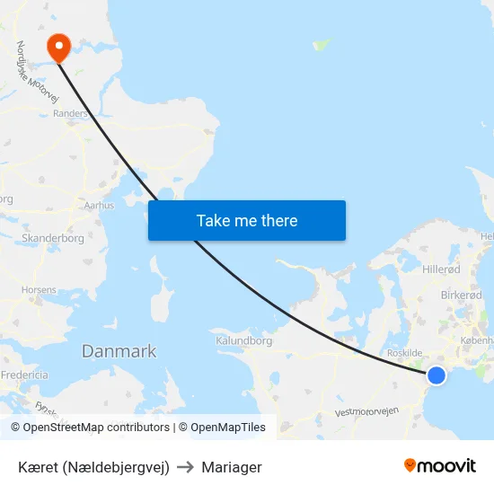 Kæret (Nældebjergvej) to Mariager map
