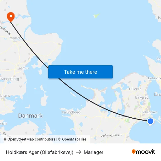 Holdkærs Ager (Oliefabriksvej) to Mariager map