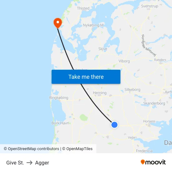 Give St. to Agger map