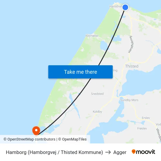 Hamborg (Hamborgvej / Thisted Kommune) to Agger map