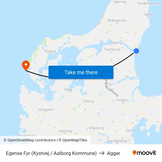 Egense Fyr (Kystvej / Aalborg Kommune) to Agger map