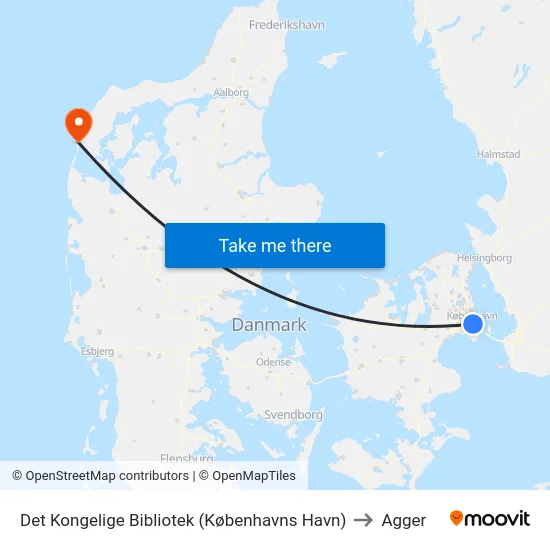 Det Kongelige Bibliotek (Københavns Havn) to Agger map