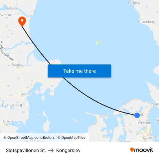 Slotspavillonen St. to Kongerslev map