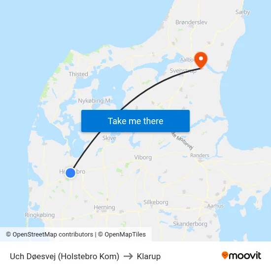 Uch Døesvej (Holstebro Kom) to Klarup map