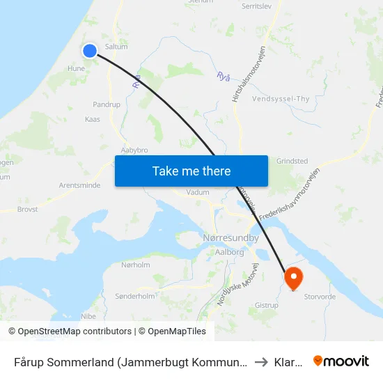 Fårup Sommerland (Jammerbugt Kommune) to Klarup map