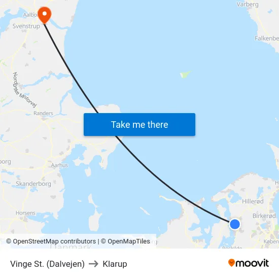 Vinge St. (Dalvejen) to Klarup map