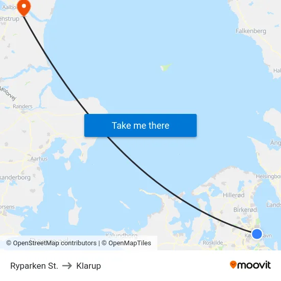 Ryparken St. to Klarup map