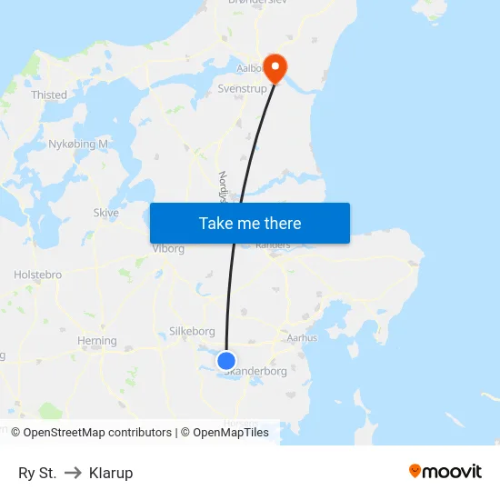 Ry St. to Klarup map