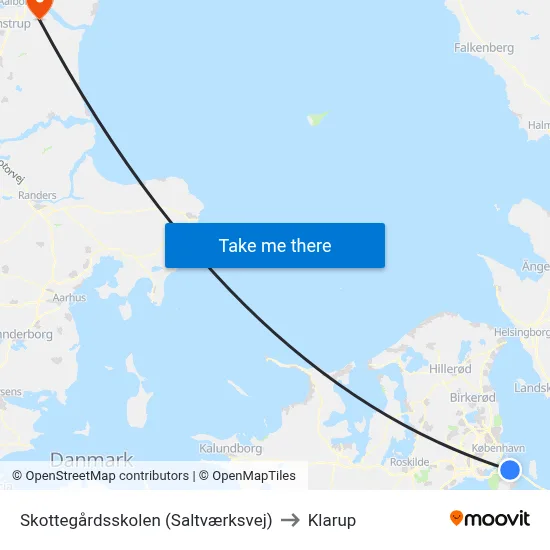 Skottegårdsskolen (Saltværksvej) to Klarup map