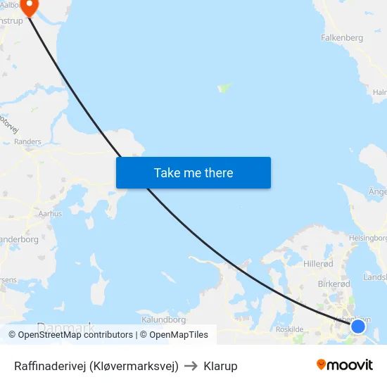 Raffinaderivej (Kløvermarksvej) to Klarup map