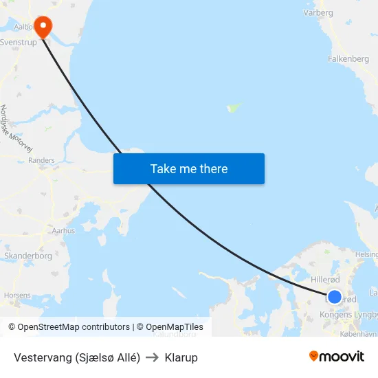Vestervang (Sjælsø Allé) to Klarup map