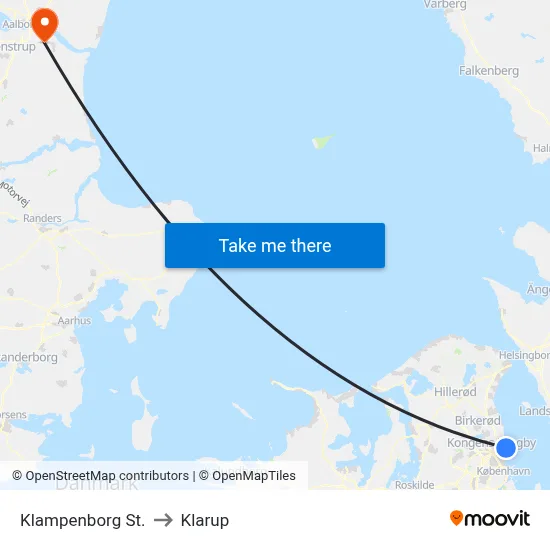 Klampenborg St. to Klarup map
