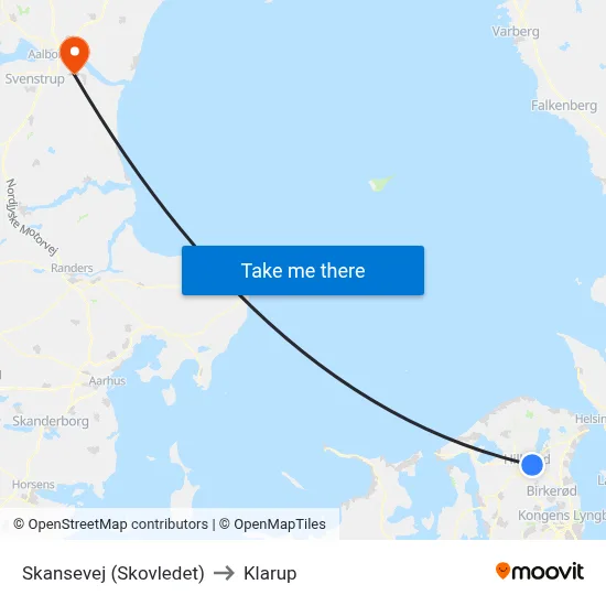 Skansevej (Skovledet) to Klarup map