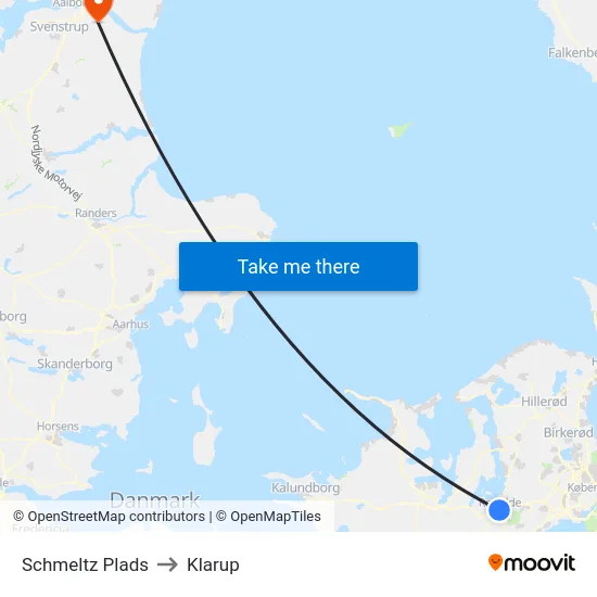 Schmeltz Plads to Klarup map