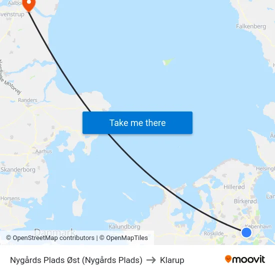 Nygårds Plads Øst (Nygårds Plads) to Klarup map