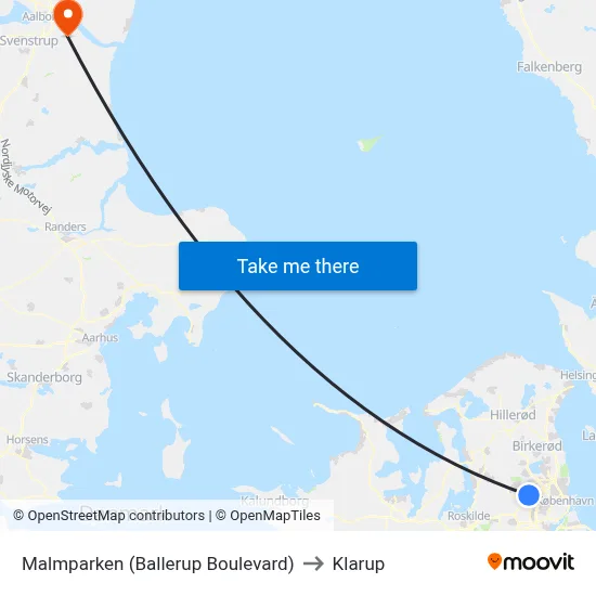 Malmparken (Ballerup Boulevard) to Klarup map