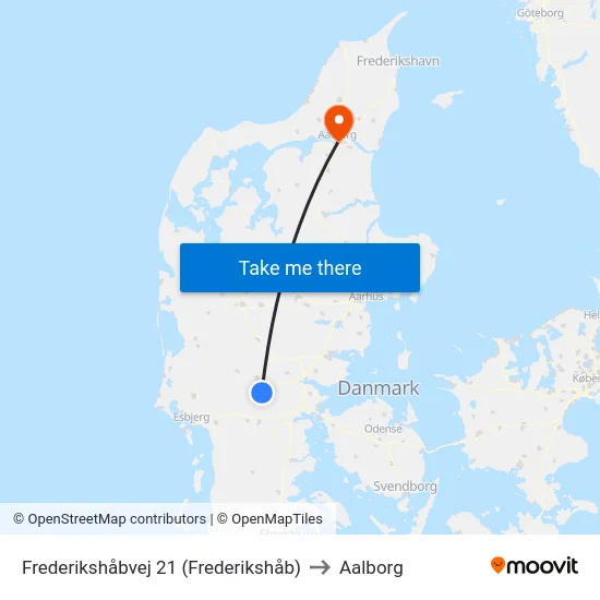 Frederikshåbvej 21 (Frederikshåb) to Aalborg map