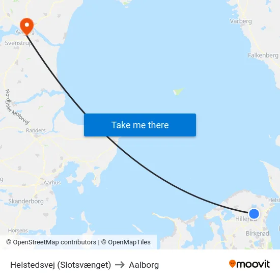 Helstedsvej (Slotsvænget) to Aalborg map