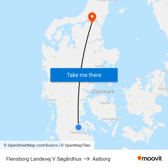 Flensborg Landevej V Søgårdhus to Aalborg map