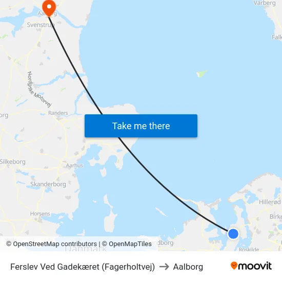 Ferslev Ved Gadekæret (Fagerholtvej) to Aalborg map