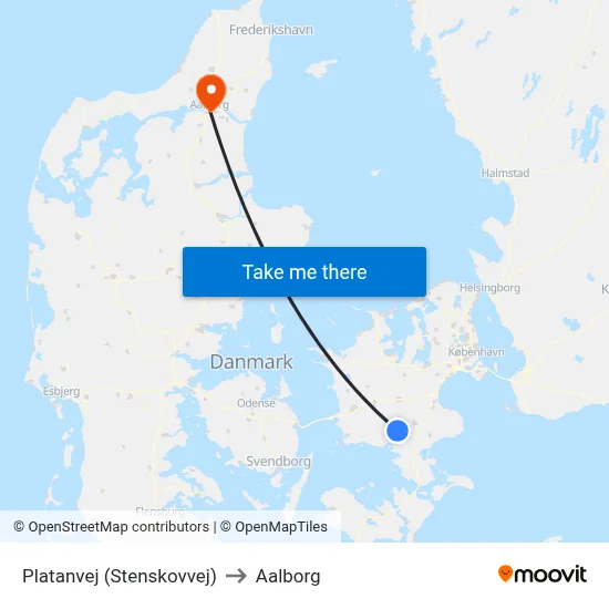 Platanvej (Stenskovvej) to Aalborg map