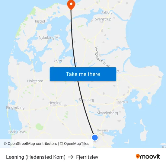 Løsning (Hedensted Kom) to Fjerritslev map
