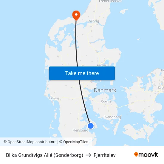 Bilka Grundtvigs Allé (Sønderborg) to Fjerritslev map