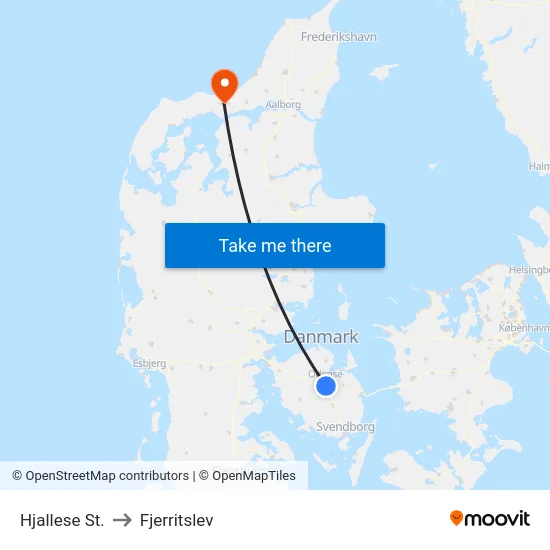 Hjallese St. to Fjerritslev map