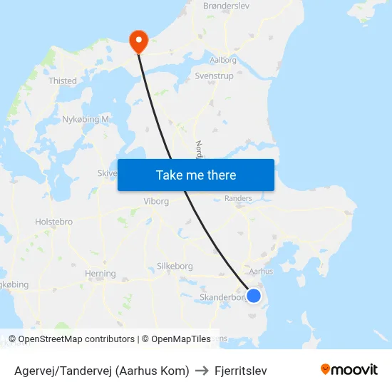 Agervej/Tandervej (Aarhus Kom) to Fjerritslev map