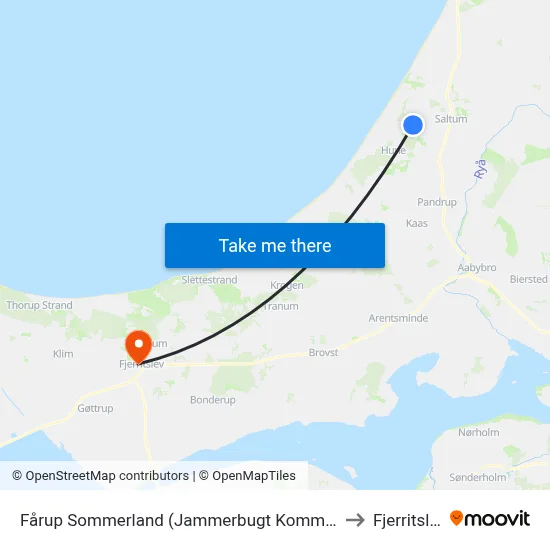 Fårup Sommerland (Jammerbugt Kommune) to Fjerritslev map