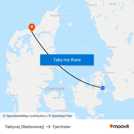 Tæbyvej (Rødovrevej) to Fjerritslev map