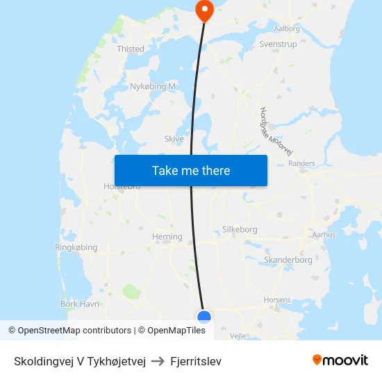 Skoldingvej V Tykhøjetvej to Fjerritslev map