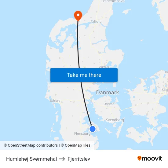 Humlehøj Svømmehal to Fjerritslev map