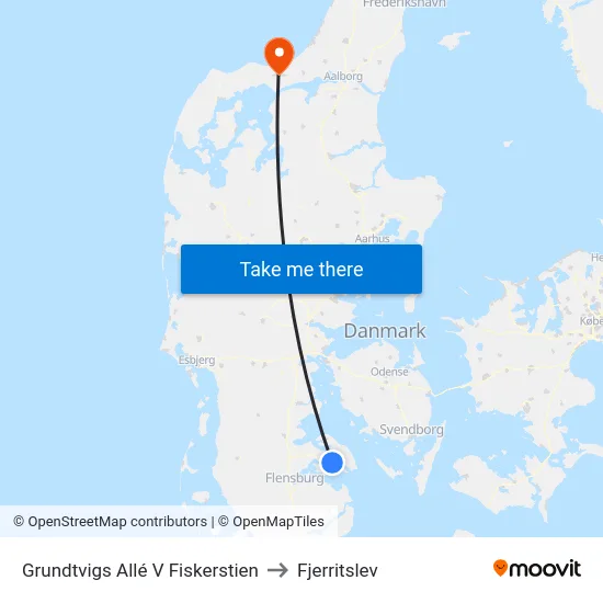 Grundtvigs Allé V Fiskerstien to Fjerritslev map